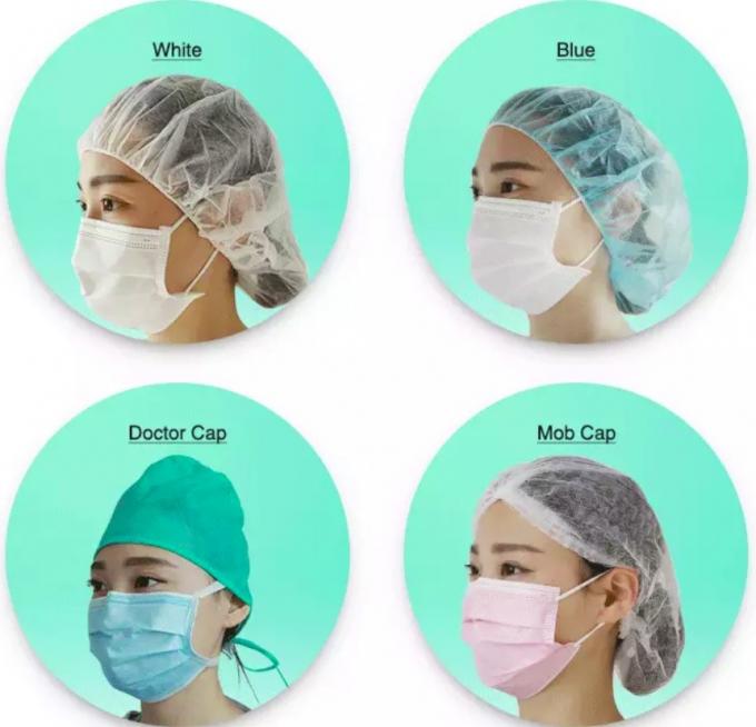 Chapeaux médicaux jetables confortables, chapeaux chirurgicaux adaptés